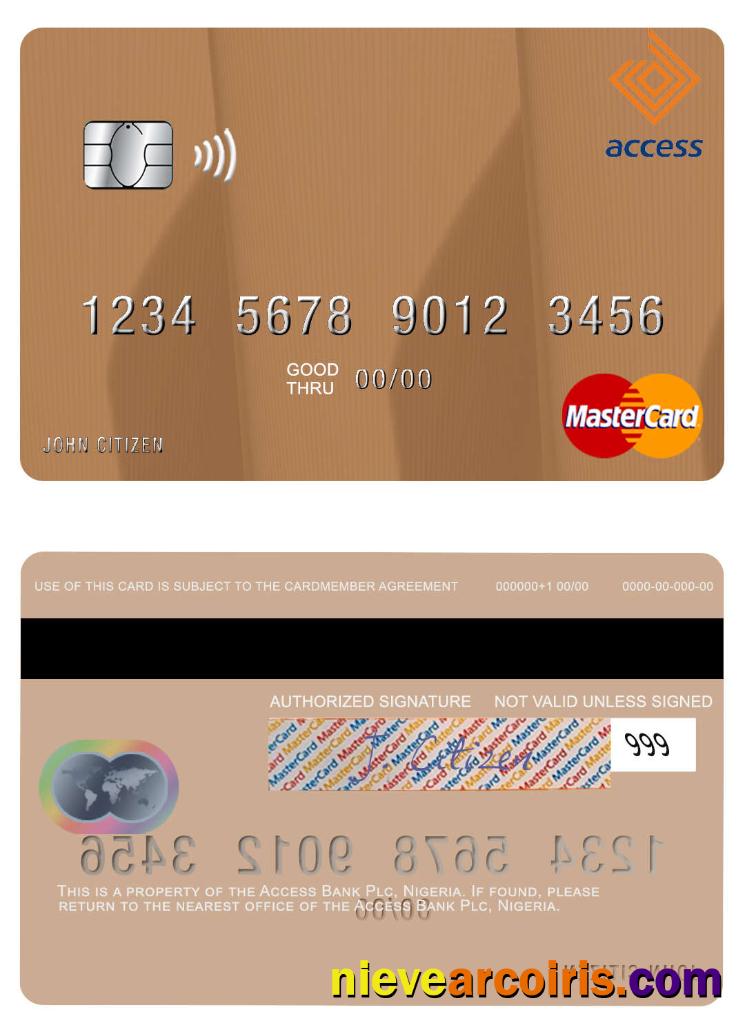 Nigeria Access Bank Plc mastercard